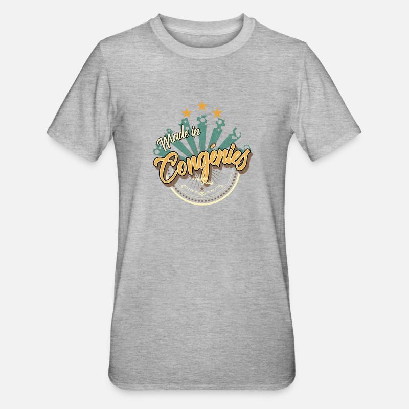 Made in Congenies - T-shirt polycoton Unisexe - gris chiné