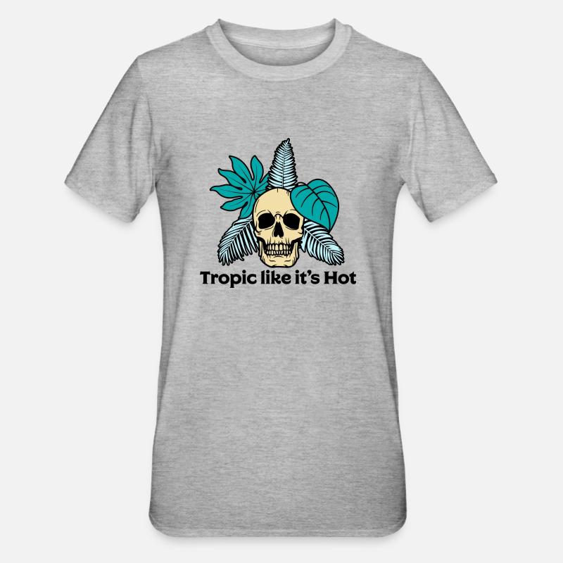 Tropique comme s’il faisait chaud - T-shirt polycoton Unisexe - gris chiné