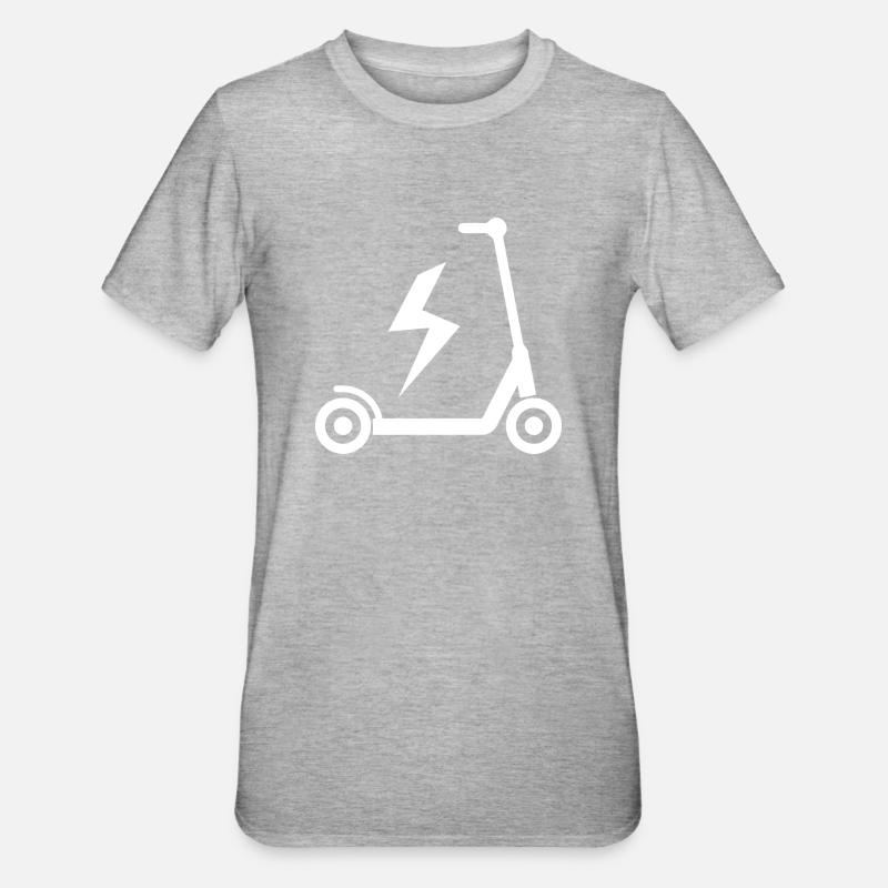 E-Scooter E-Roller Scooter - T-shirt polycoton Unisexe - gris chiné