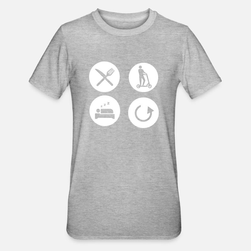 E-Scooter E-Roller Scooter - Unisex Polycotton T-Shirt - Grau meliert