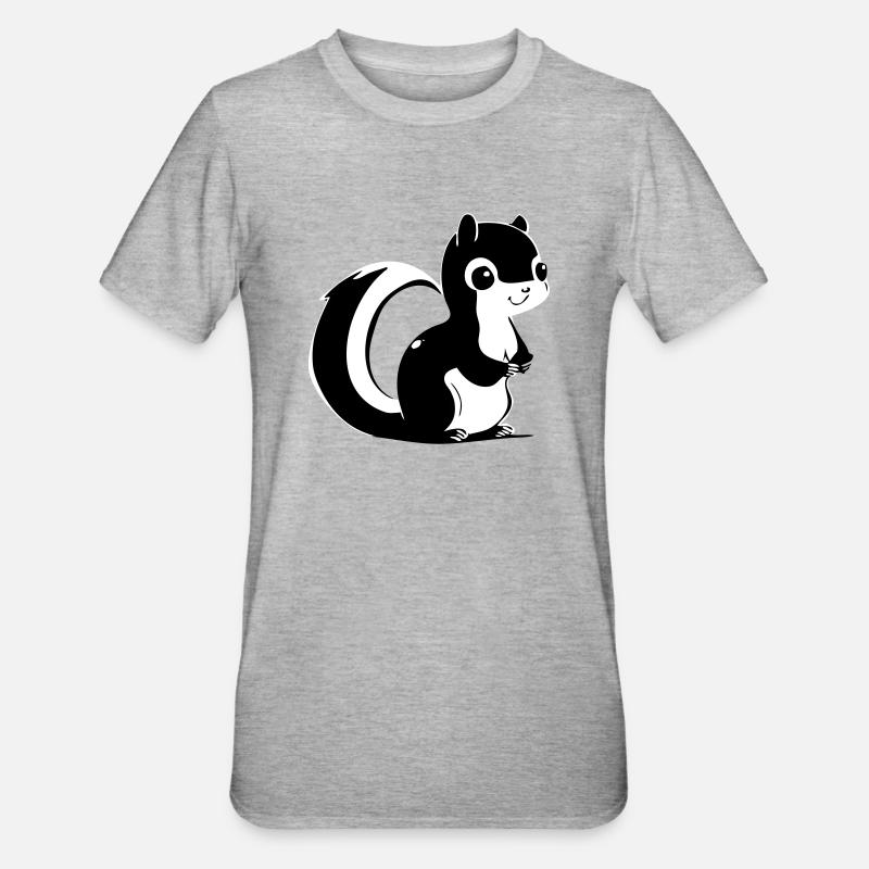 Eichhörnchen - Unisex Polycotton T-Shirt - Grau meliert