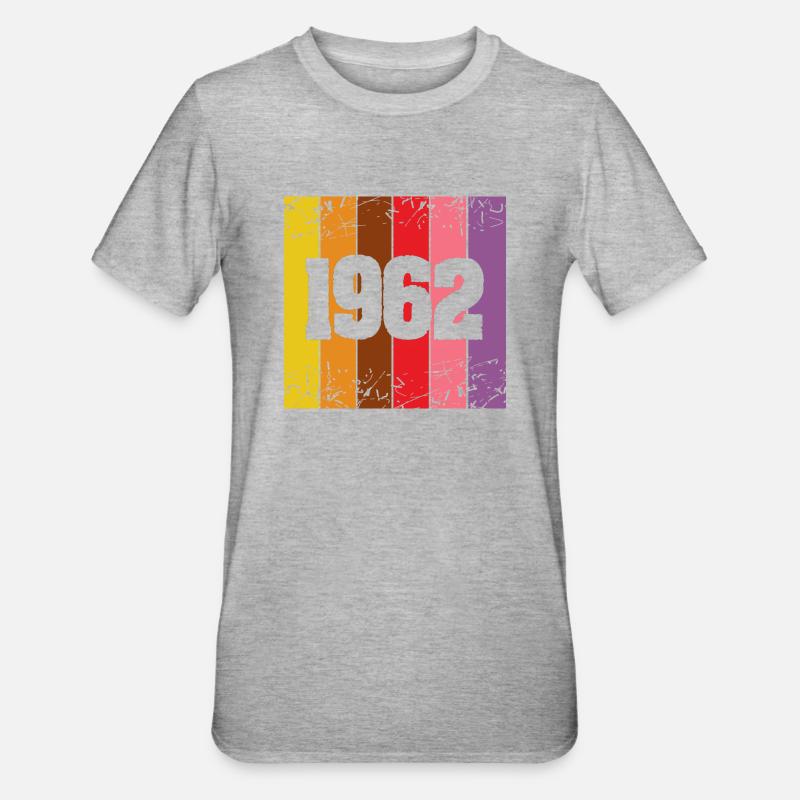 Witzig 1962 - Unisex Polycotton T-Shirt - Grau meliert