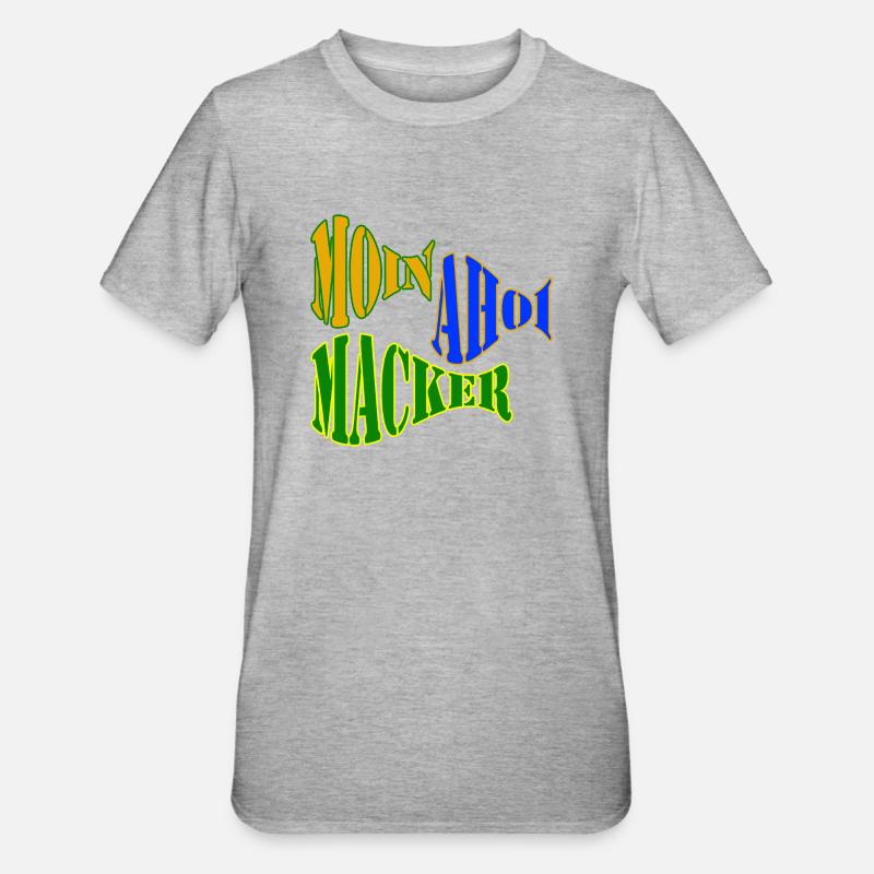 Moin Ahoy Macker - T-shirt polycoton Unisexe - gris chiné