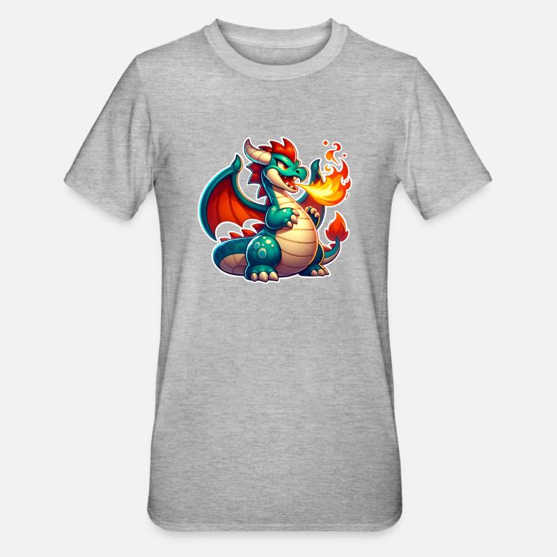 Dragon - T-shirt polycoton Unisexe - gris chiné