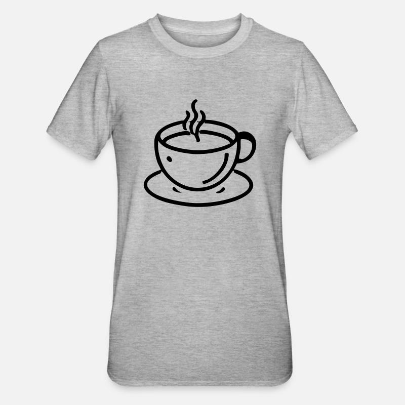 coffee cup coffee tea - Unisex Polycotton T-Shirt - heather grey