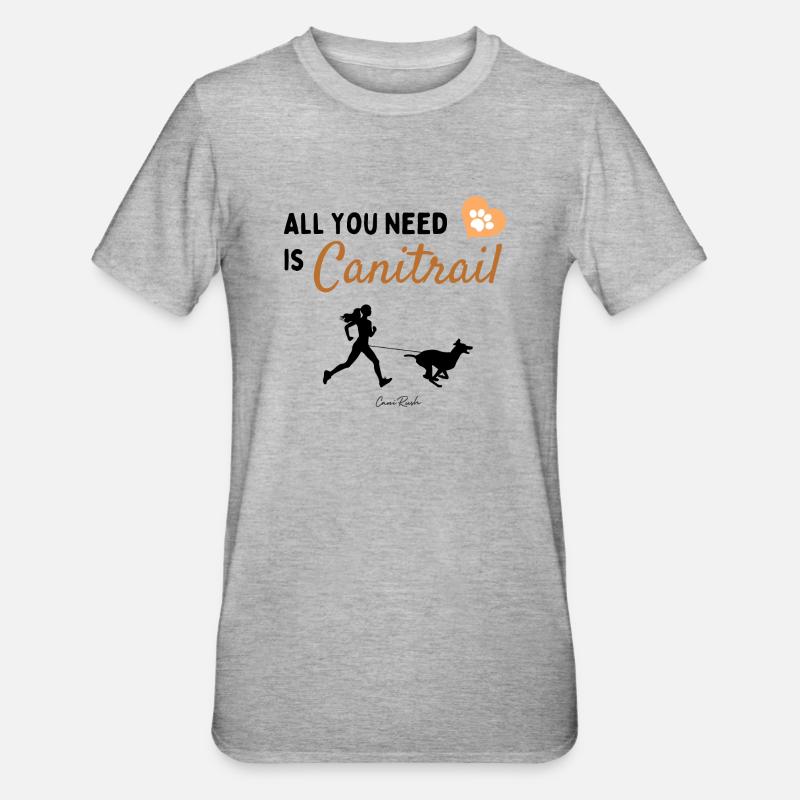 Canitrail - T-shirt polycoton Unisexe - gris chiné