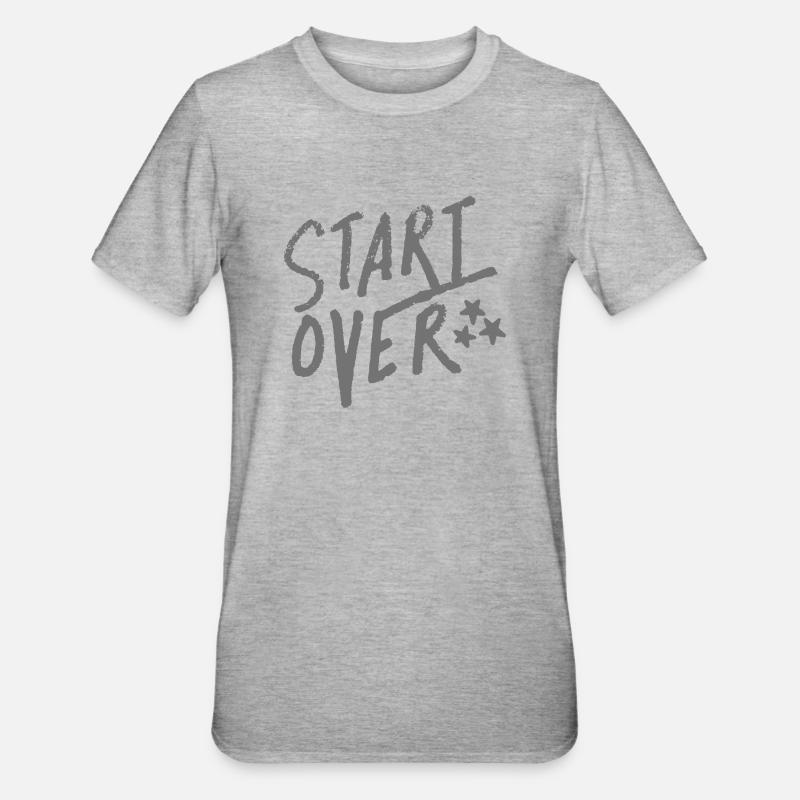 commencer et terminer - T-shirt polycoton Unisexe - gris chiné