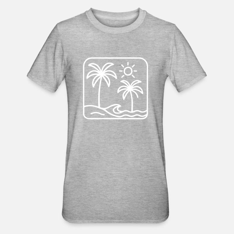 Vacances Île Été - T-shirt polycoton Unisexe - gris chiné