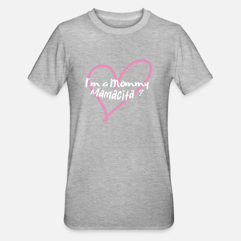 Mama oder Mamacita? - Unisex Polycotton T-Shirt - Grau meliert