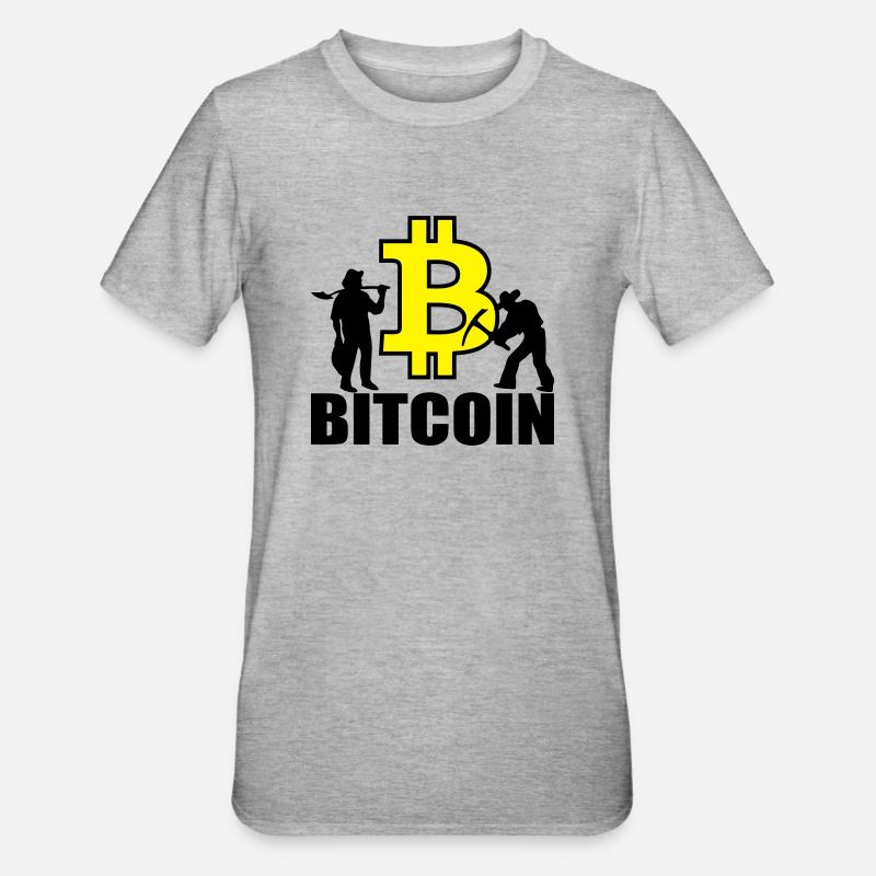 Bitcoin Satoshi Nakamoto - Unisex Polycotton T-Shirt - Grau meliert