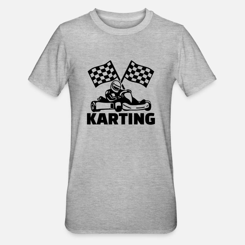 Karting - T-shirt polycoton Unisexe - gris chiné