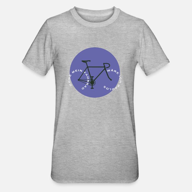 Sans mon vélo - T-shirt polycoton Unisexe - gris chiné