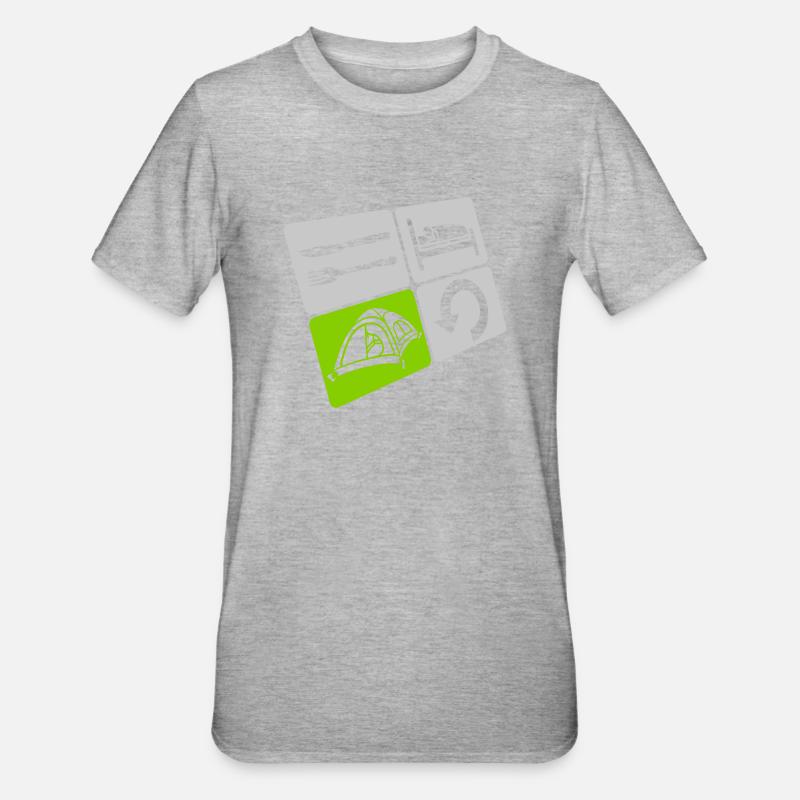Manger Sleep Camp Répéter - T-shirt polycoton Unisexe - gris chiné