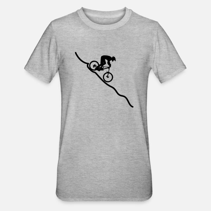 VTT Cyclisme Cyclisme descente - T-shirt polycoton Unisexe - gris chiné