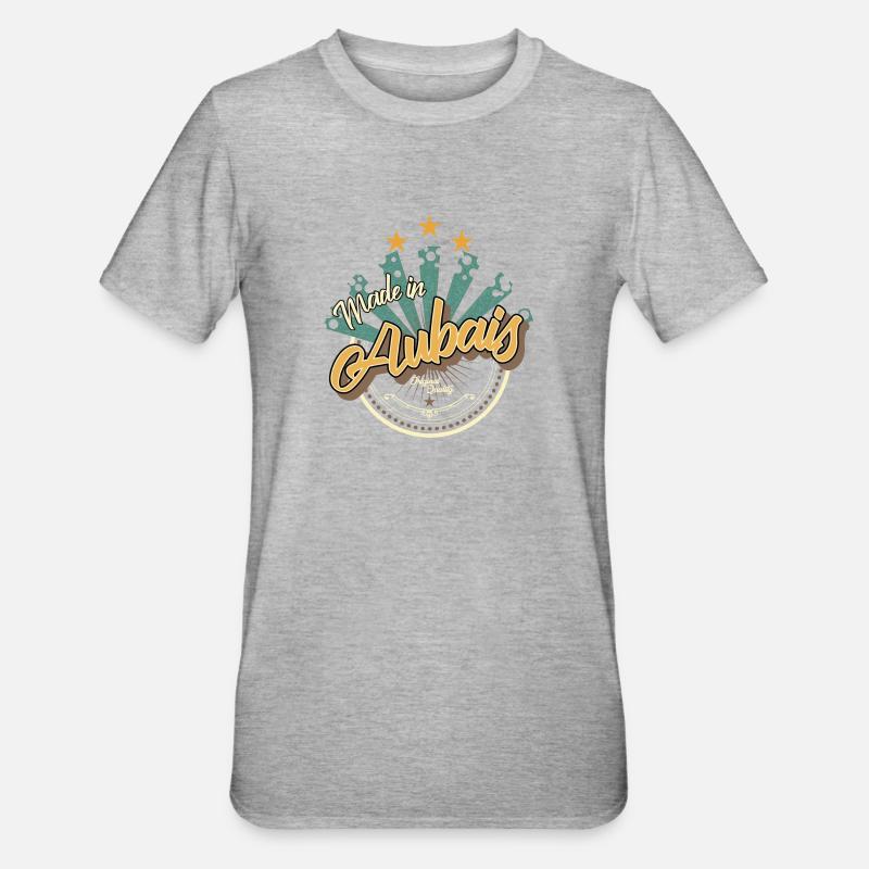 Made in Aubais - T-shirt polycoton Unisexe - gris chiné