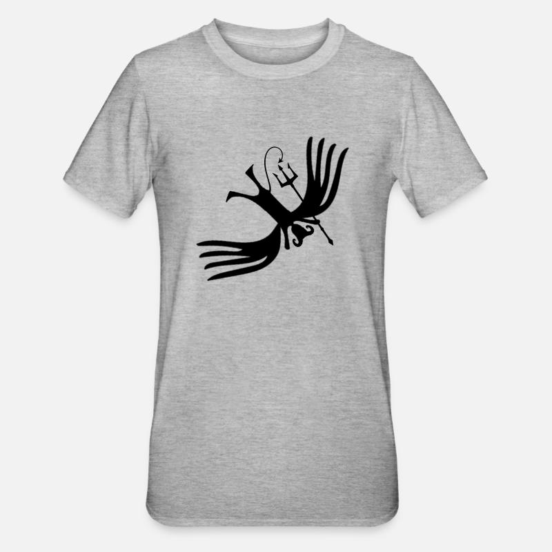 devil - Unisex Polycotton T-Shirt - heather grey
