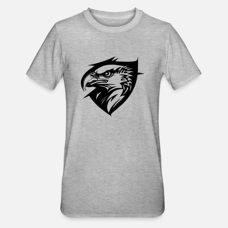 aigle de profil - T-shirt polycoton Unisexe - gris chiné