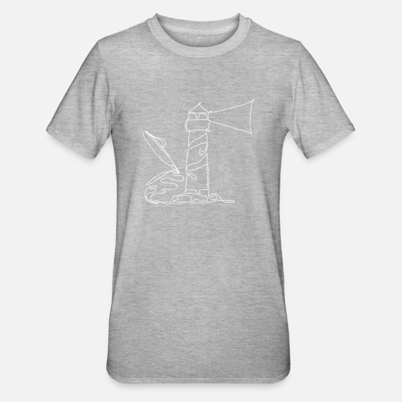 Creative Lighthouse - Unisex Polycotton T-Shirt - Grau meliert