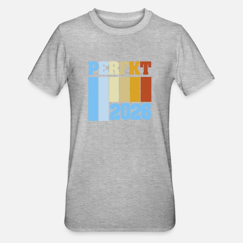Einzigartig 2026 - Unisex Polycotton T-Shirt - Grau meliert