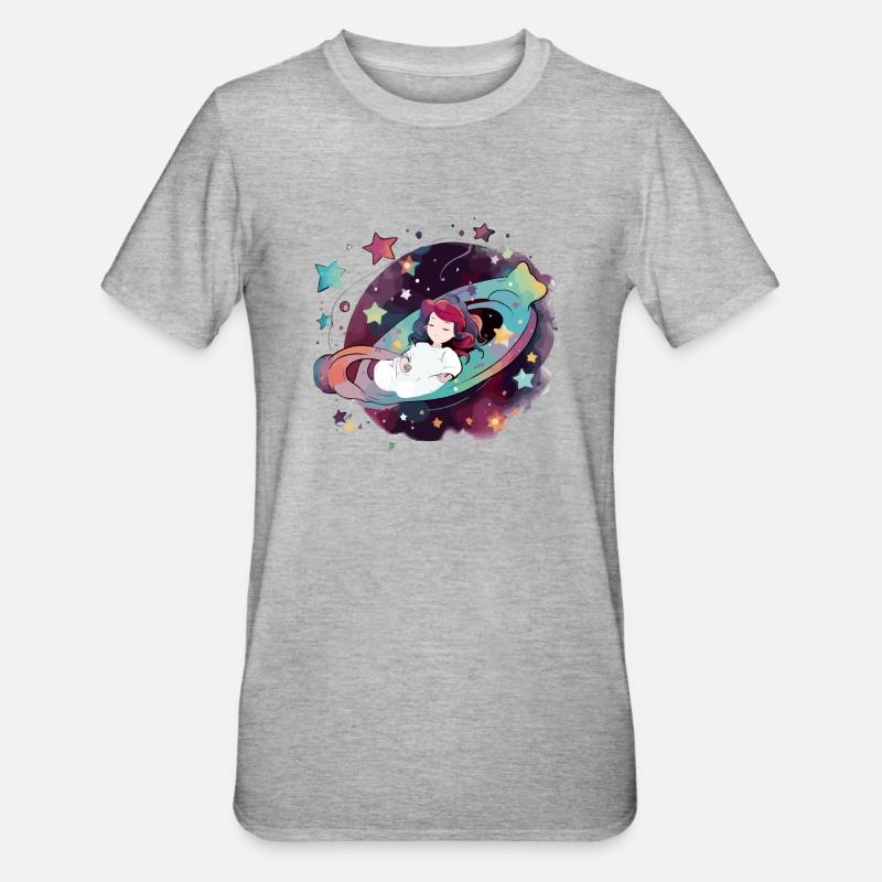 Mary dans l espace - T-shirt polycoton Unisexe - gris chiné