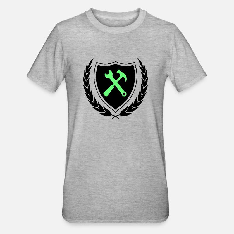 handwerker wappen - Unisex Polycotton T-Shirt - Grau meliert