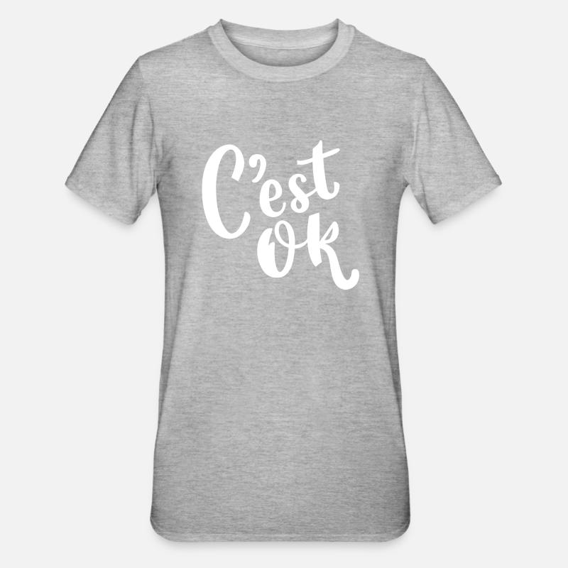 C'est ok - T-shirt polycoton Unisexe - gris chiné