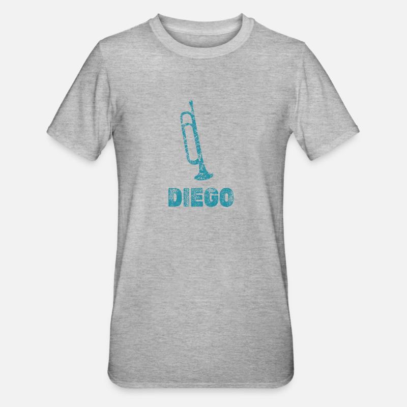 Blasmusik Diego - Unisex Polycotton T-Shirt - Grau meliert