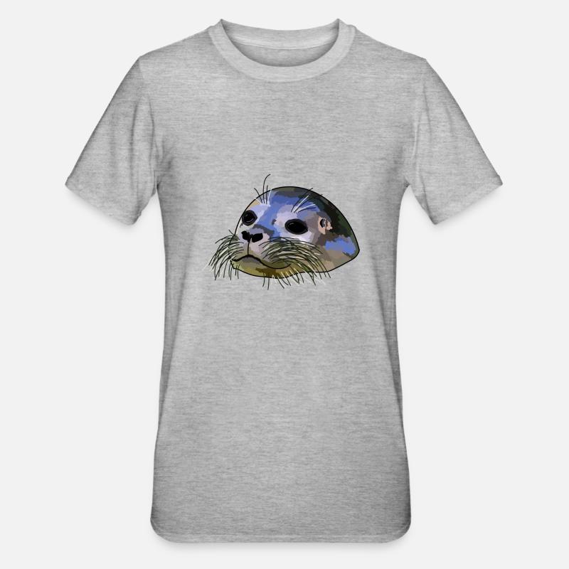 Robbe - Unisex Polycotton T-Shirt - Grau meliert