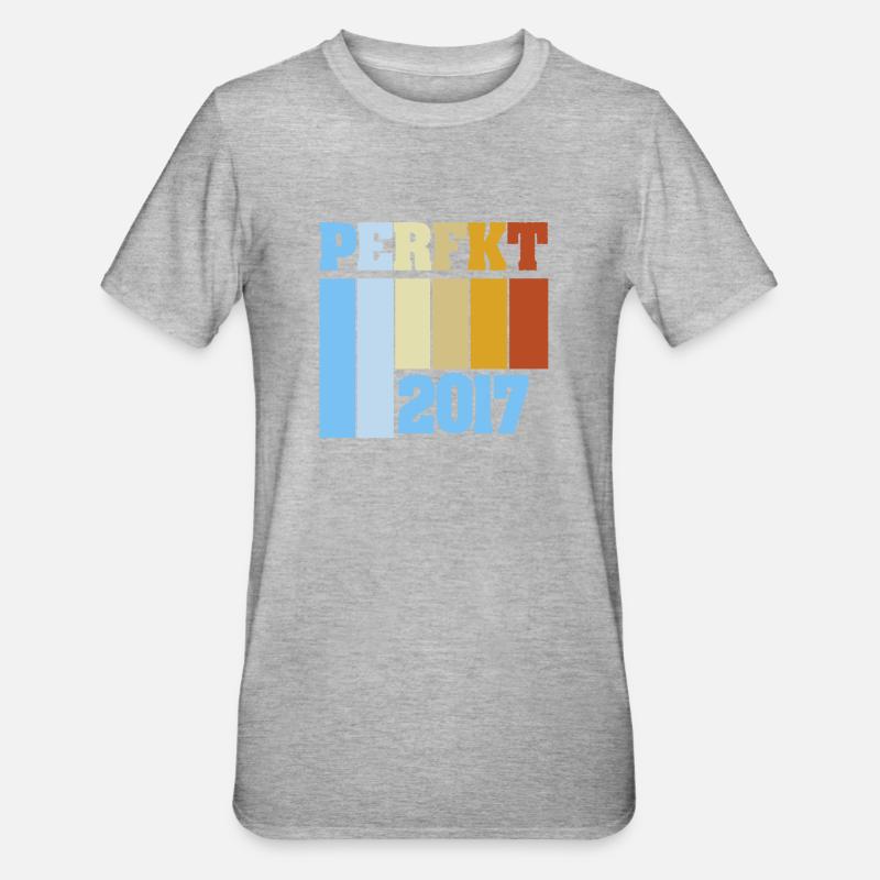 Perfekt 2017 - Unisex Polycotton T-Shirt - Grau meliert