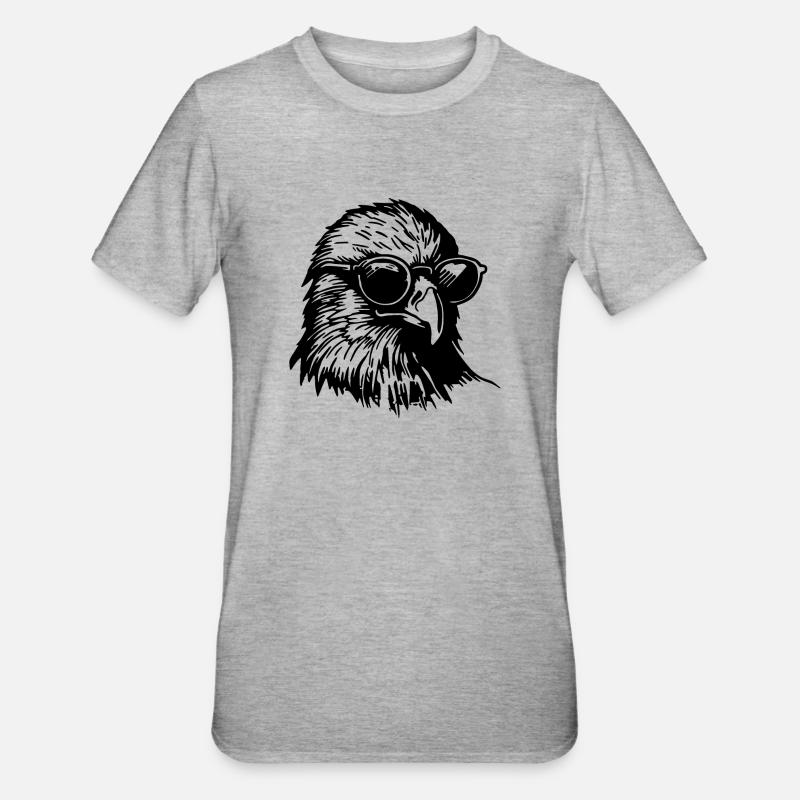 Eagle Eagle Head - Unisex Polycotton T-Shirt - heather grey
