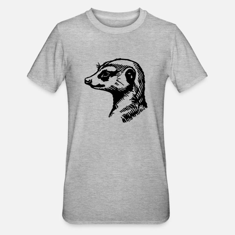Suricate - T-shirt polycoton Unisexe - gris chiné