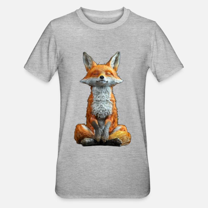 Fuchs - Unisex Polycotton T-Shirt - Grau meliert