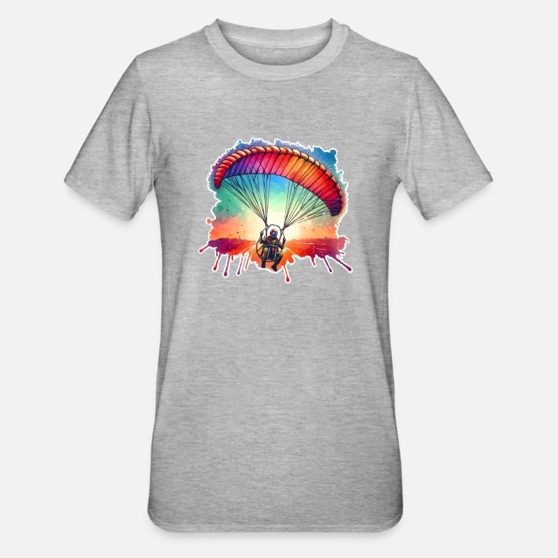 Moteur Paramoteur - T-shirt polycoton Unisexe - gris chiné