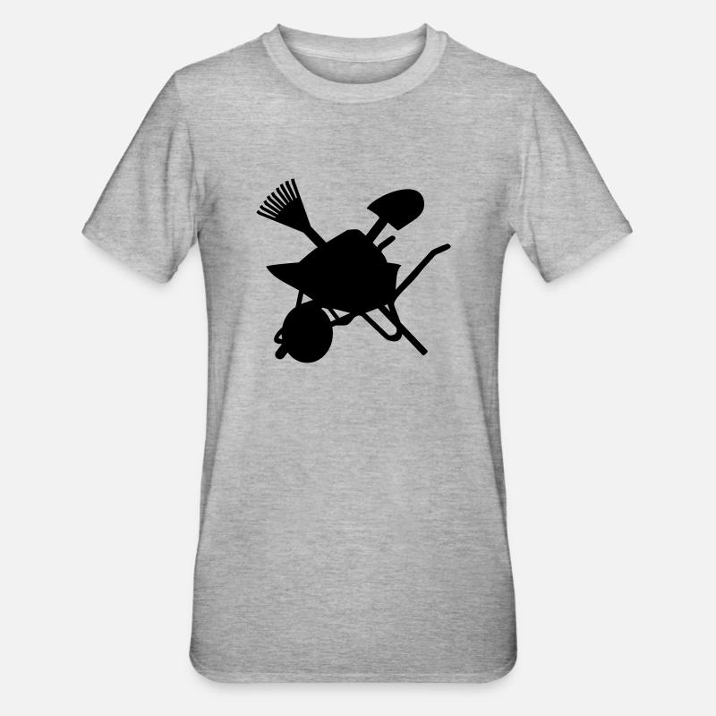 Gartenarbeit - Unisex Polycotton T-Shirt - Grau meliert