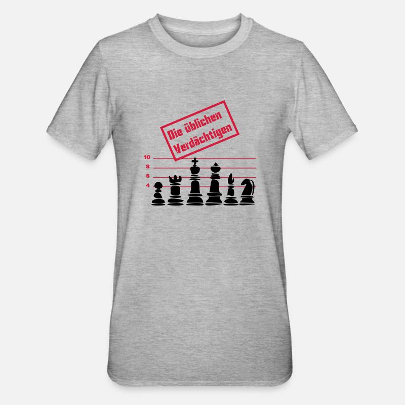 Die üblichen Verdächtigen - Unisex Polycotton T-Shirt - Grau meliert