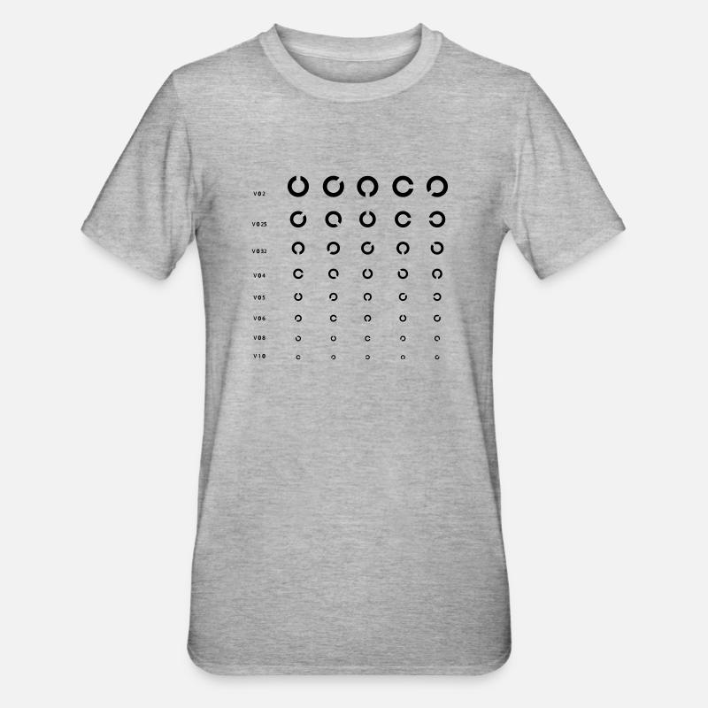 Sehtest C - Unisex Polycotton T-Shirt - Grau meliert