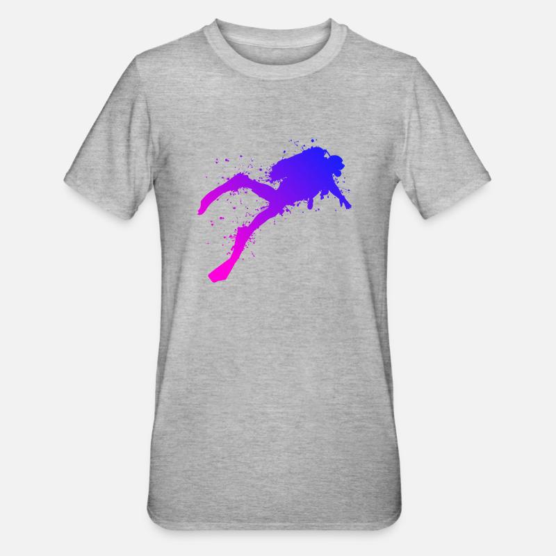 Scuba Diving Scuba Dive Men Divers - Unisex Polycotton T-Shirt - heather grey