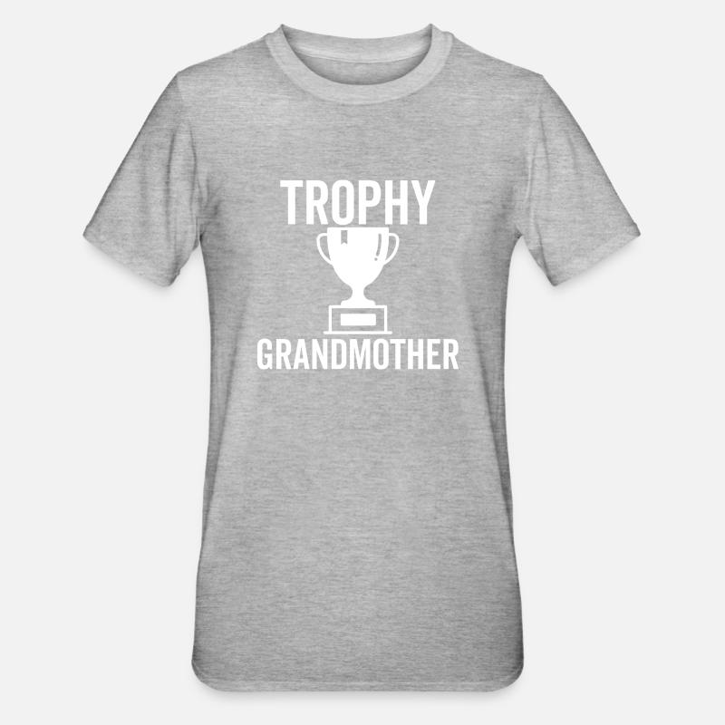 Trophäe Großmutter - Unisex Polycotton T-Shirt - Grau meliert