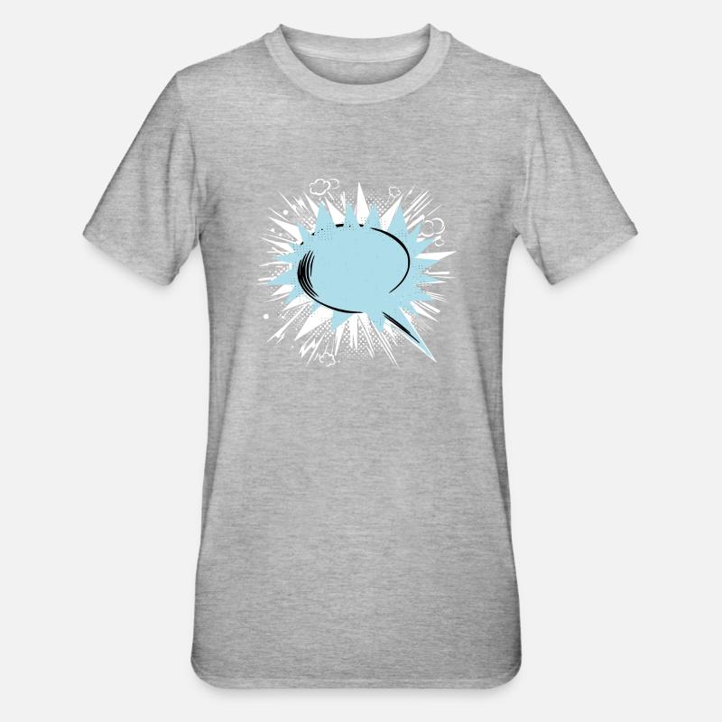 Speech bubble empty - Unisex Polycotton T-Shirt - heather grey