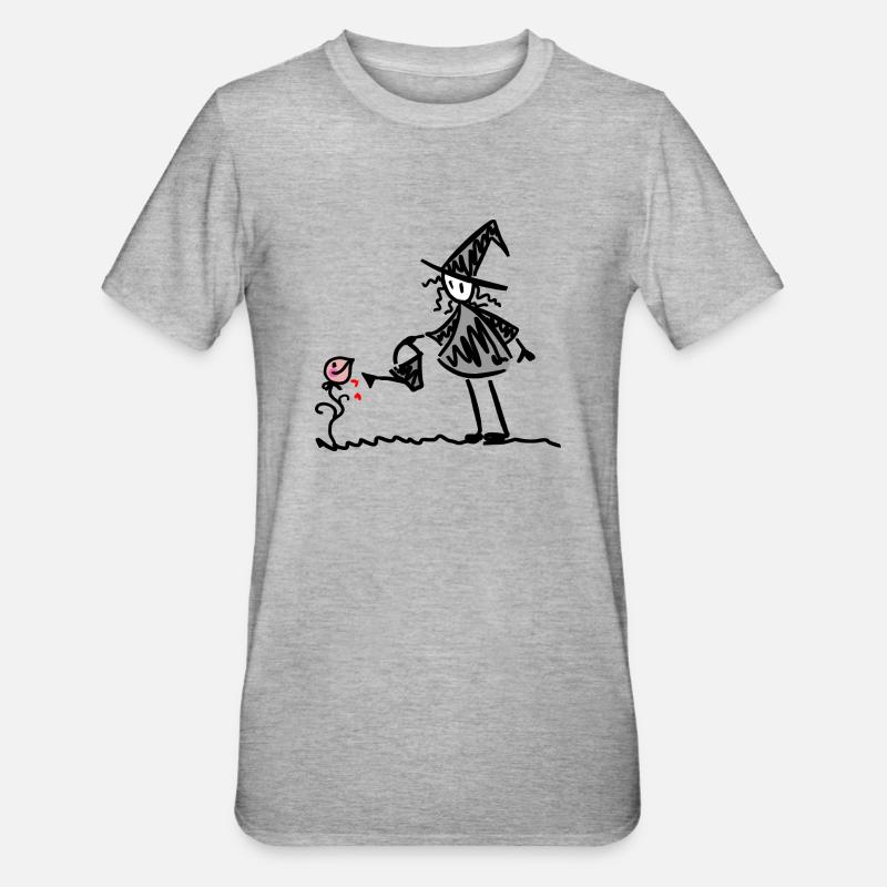 Plante de sorcière - T-shirt polycoton Unisexe - gris chiné