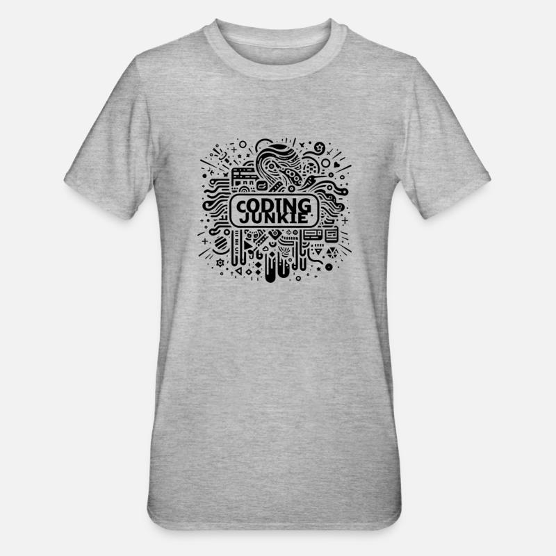 Coding Junkie 17 - Unisex Polycotton T-Shirt - heather grey