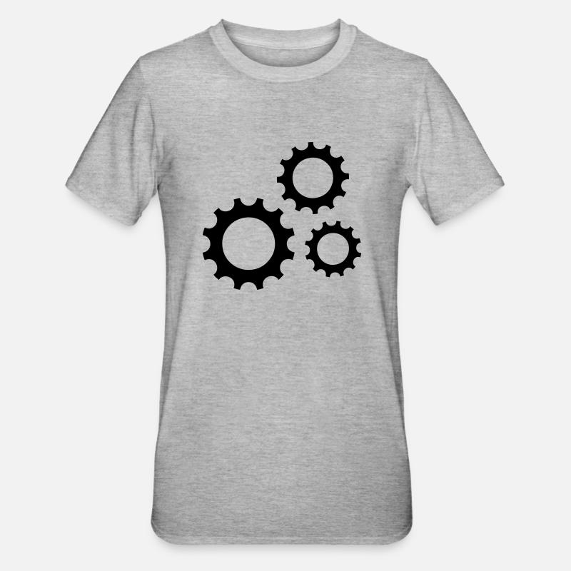 roue dentée - T-shirt polycoton Unisexe - gris chiné