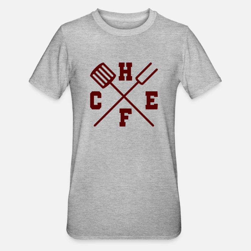 Cuisinier / chef: Chef - T-shirt polycoton Unisexe - gris chiné