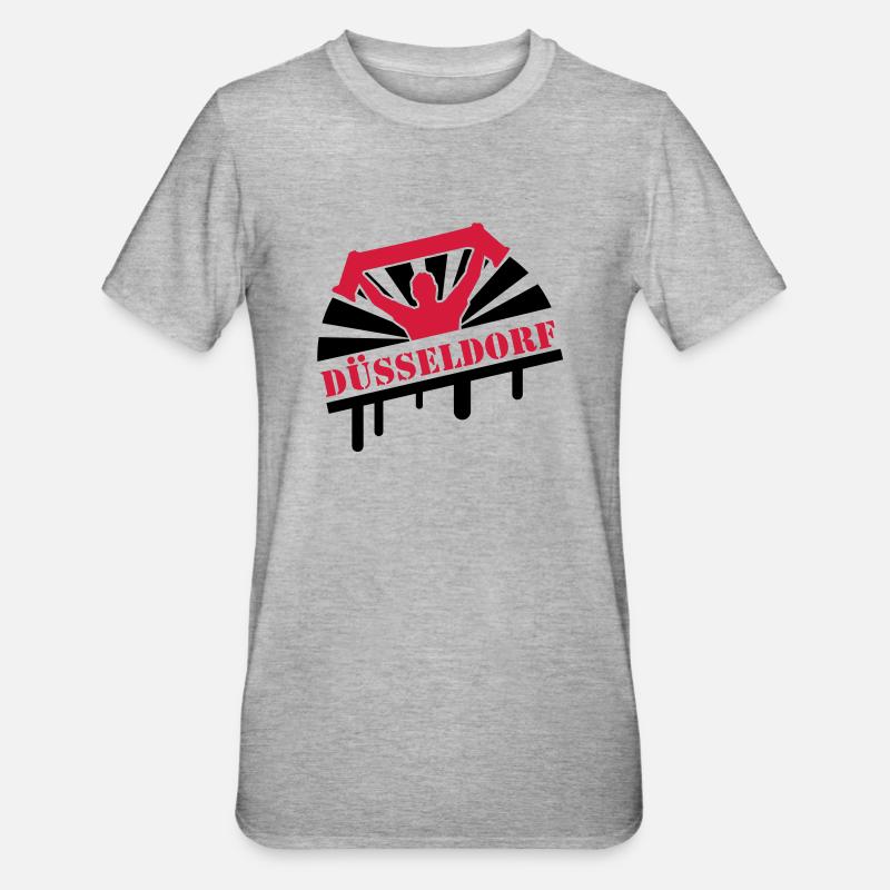 duesseldorf_f2 - T-shirt polycoton Unisexe - gris chiné