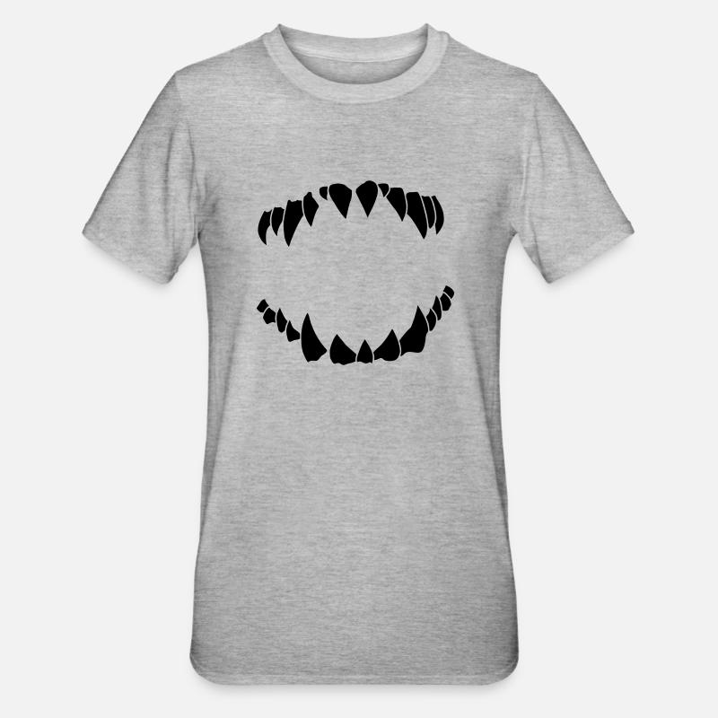 teeth - T-shirt polycoton Unisexe - gris chiné
