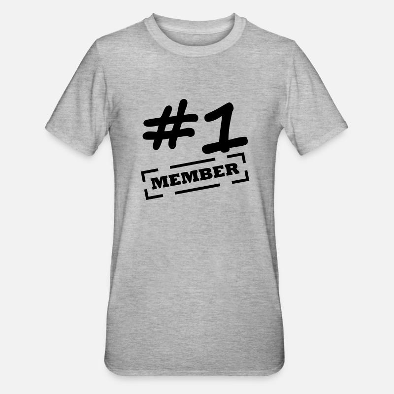 #1 member - Unisex Polycotton T-Shirt - heather grey