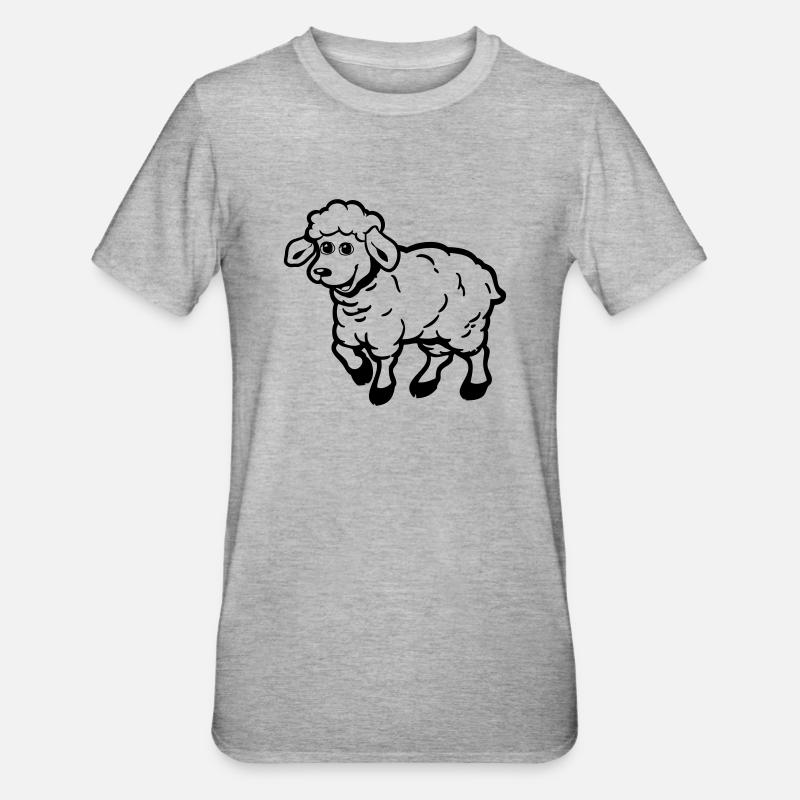 MOUTON douce - T-shirt polycoton Unisexe - gris chiné