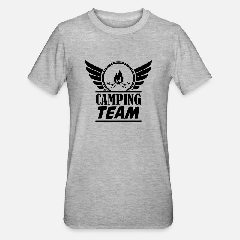 Équipe de camping - T-shirt polycoton Unisexe - gris chiné