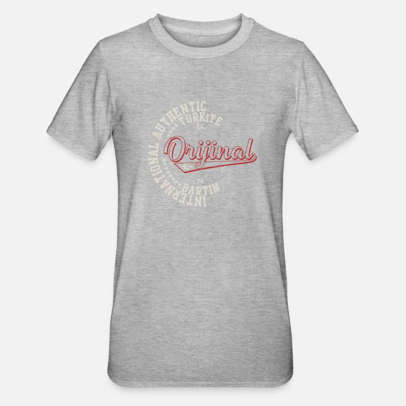 Bartın - T-shirt polycoton Unisexe - gris chiné
