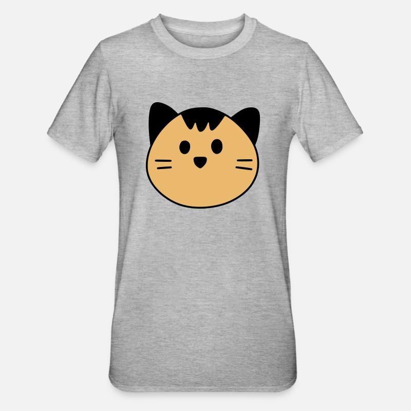 Chat mignon - T-shirt polycoton Unisexe - gris chiné